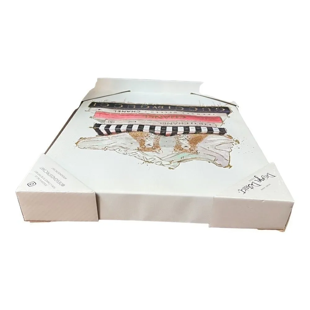 Design Canvas Sneakers Books Designer Animal‎ Print Decor Art